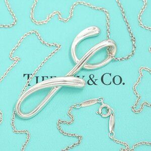 Tiffany & Co. XL Letter Y Necklace 30" Silver 925 Peretti Auth w/Box s1121-3